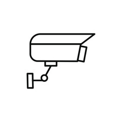 Security camera icon Flat simple outline