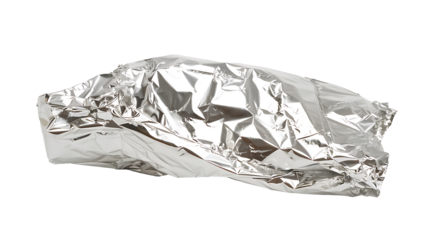 aluminum foil isolated on a transparent background