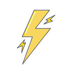 lightning bolt icon, lightning bolt vector illustration-simple illustration of lightning bolt, perfect for lightning bolt logos and themed design 