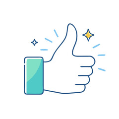 like hand icon, like hand vector illustration-simple illustration of like hand, perfect for like hand logos and themed design 