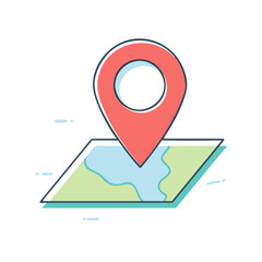 location icon, location vector illustration-simple illustration of location, perfect for location logos and themed design 