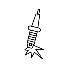 Fototapeta premium Spark plug icon Flat simple outline