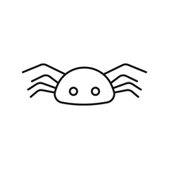 Spider icon Flat simple outline
