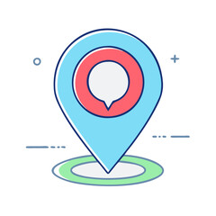location icon, location vector illustration-simple illustration of location, perfect for location logos and themed design 
