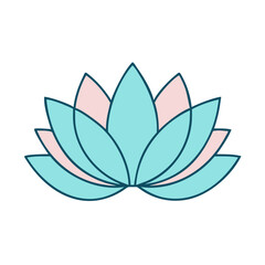 lotus icon, lotus vector illustration-simple illustration of lotus, perfect for lotus logos and themed design 