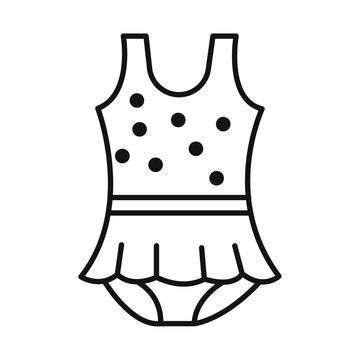 recommend clip art: Swimsuit icon Flat simple outline
