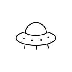 UFO icon Flat simple outline