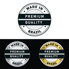 Obraz premium Made in Brazil Badge Tag Seal Stamp