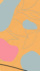 Abstract Tropical Leaf With Color Shape Isolated Background