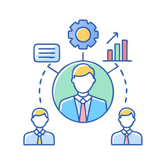 management icon, management vector illustration-simple illustration of management, perfect for management logos and themed design 