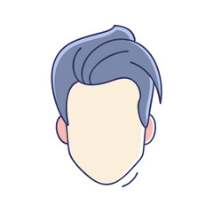 man hair icon, man hair vector illustration-simple illustration of man hair, perfect for man hair logos and themed design 