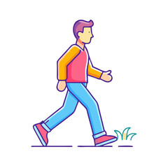 man walking icon, man walking vector illustration-simple illustration of man walking, perfect for man walking logos and themed design 