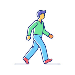 Fototapeta premium man walking icon, man walking vector illustration-simple illustration of man walking, perfect for man walking logos and themed design 