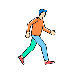 man walking icon, man walking vector illustration-simple illustration of man walking, perfect for man walking logos and themed design 