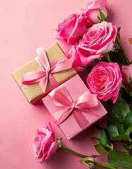 international women's day with a woman holding a red ribbon, isolated on white in studio