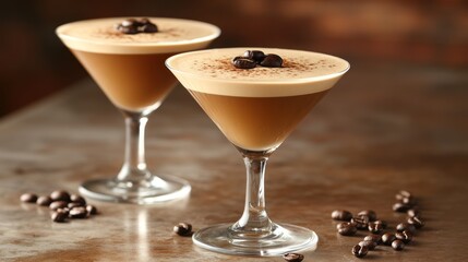 A cup of frothy cappuccino in a modern white cup, artfully arranged on a sleek marble surface