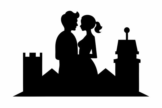 recommend clip art: silhouette of a couple