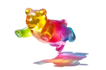 gummy bear isolated on a transparent background