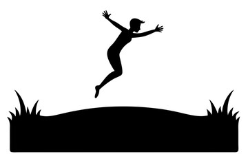 jumping child silhouette