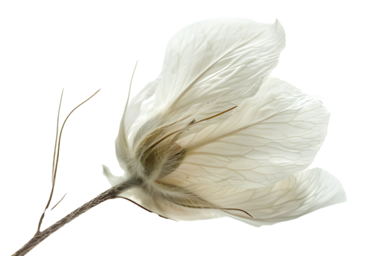 cotton flower isolated on a transparent background