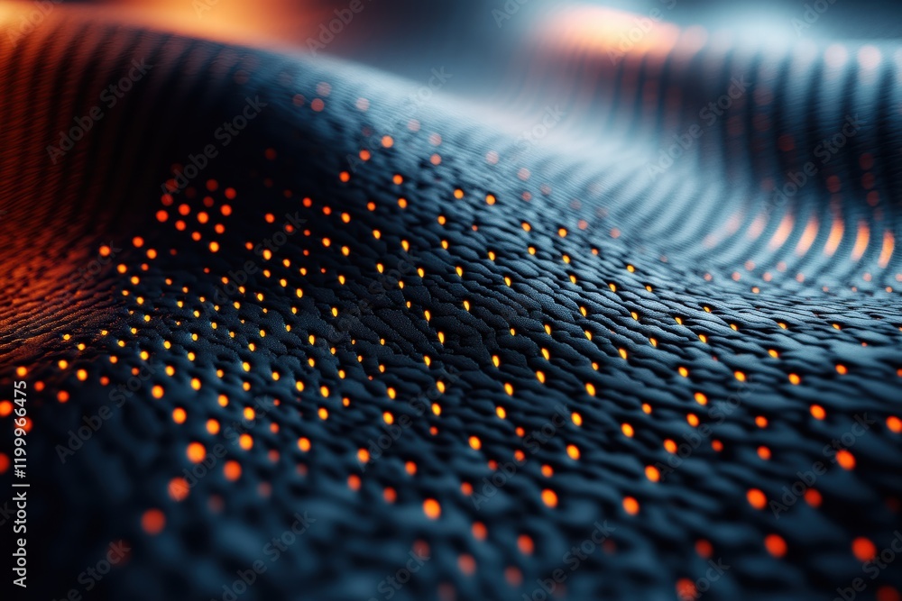 Poster carbon fiber texture with light accents creating a dynamic visual flow