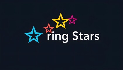 Obraz premium Ring Stars: A Colorful Starry Logo Design