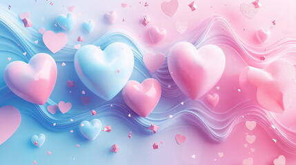 Abstract Valentines Day composition with soft grad_002