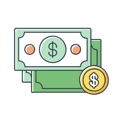 money icon, money vector illustration-simple illustration of money, perfect for money logos and themed design 