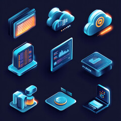 Each icon is presented in 9 distinct styles: flat, isometric, line art, 3D realistic, pixel art, cartoon, gradient modern, minimal outline, and futuristic neon. These diverse renderings ensure compati