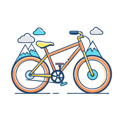 Fototapeta premium mountain bike icon, mountain bike vector illustration-simple illustration of mountain bike, perfect for mountain bike logos and themed design 