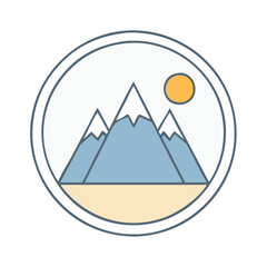 mountain peak logo icon, mountain peak logo vector illustration-simple illustration of mountain peak logo, perfect for mountain peak logo logos and themed design 
