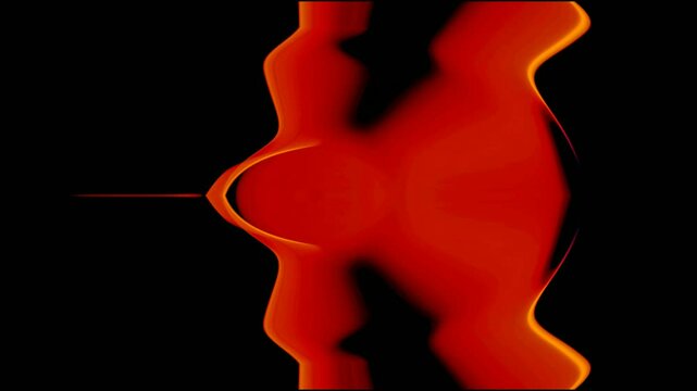 Silhouette of a frog shape on a black background