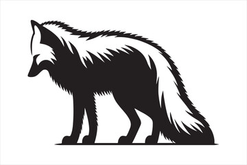 Arctic Fox Silhouette