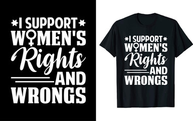 Women's day Vector t shirt design, vector illustration, Women's day design, silhouette style.
