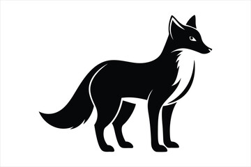 Obraz premium Arctic Fox Silhouette