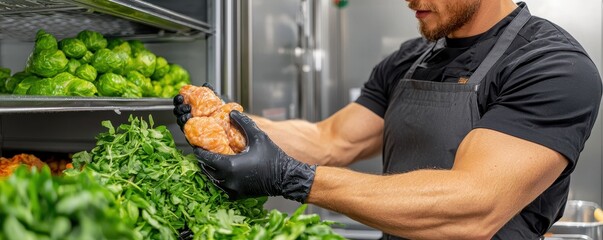 Ensuring safety and quality in food preparation kitchen digital thermometer check restaurant environment close-up view