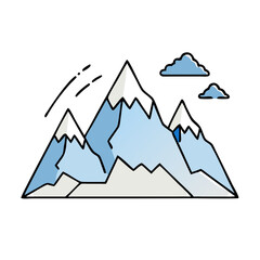 mountains ranges icon, mountains ranges vector illustration-simple illustration of mountains ranges, perfect for mountains ranges logos and themed design 