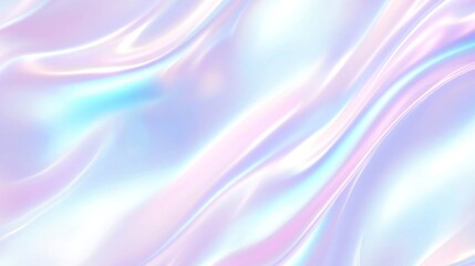 Obraz premium Colorful iridescent, holographic rainbow foil texture background. Iridescent fabric trendy cloth holographic texture purple pink blue metal