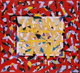 Naklejka premium Venne eletto presidente, olio su legno intelato, 58x63, 2010,