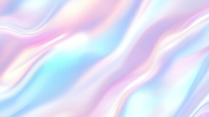 Obraz premium Colorful iridescent, holographic rainbow foil texture background. Iridescent fabric trendy cloth holographic texture purple pink blue metal