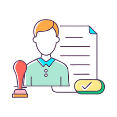 notary icon, notary vector illustration-simple illustration of notary, perfect for notary logos and themed design 