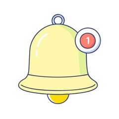 notification bell icon, notification bell vector illustration-simple illustration of notification bell, perfect for notification bell logos and themed design 