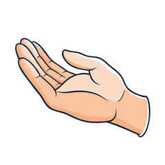 open palm hand icon, open palm hand vector illustration-simple illustration of open palm hand, perfect for open palm hand logos and themed design 