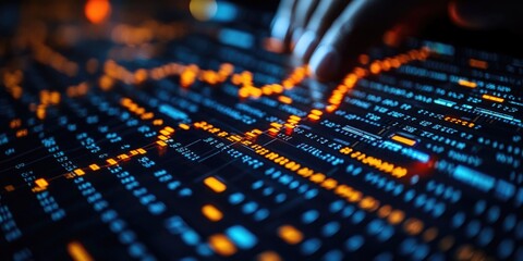 Obraz premium A close-up shot of someone typing on a laptop or desktop computer keyboard