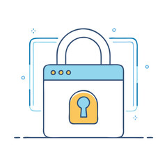 padlock icon, padlock vector illustration-simple illustration of padlock, perfect for padlock logos and themed design 