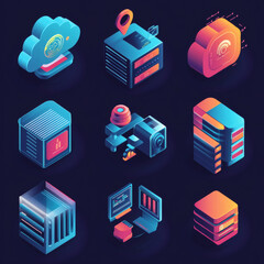Each icon is presented in 9 distinct styles: flat, isometric, line art, 3D realistic, pixel art, cartoon, gradient modern, minimal outline, and futuristic neon. These diverse renderings ensure compati