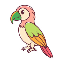 parrot icon, parrot vector illustration-simple illustration of parrot, perfect for parrot logos and themed design 