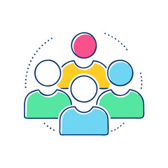 people group icon, people group vector illustration-simple illustration of people group, perfect for people group logos and themed design 