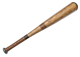 Baseball Bat isolated on a transparent background.