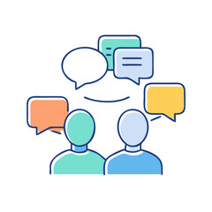 people talking icon, people talking vector illustration-simple illustration of people talking, perfect for people talking logos and themed design 